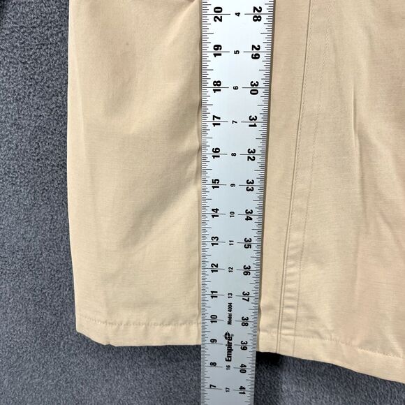 Pendleton Trench Coat Womens XXL Classic Tan Beige Plaid Lining Belted Buttons - Picture 12 of 16